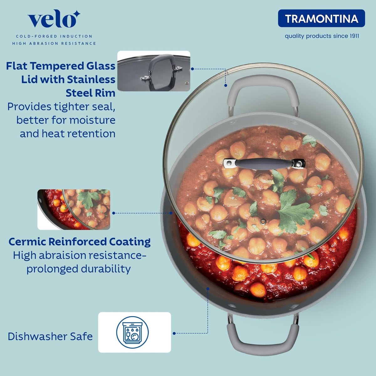 Cookware Set of 3 Soft-Touch Handle