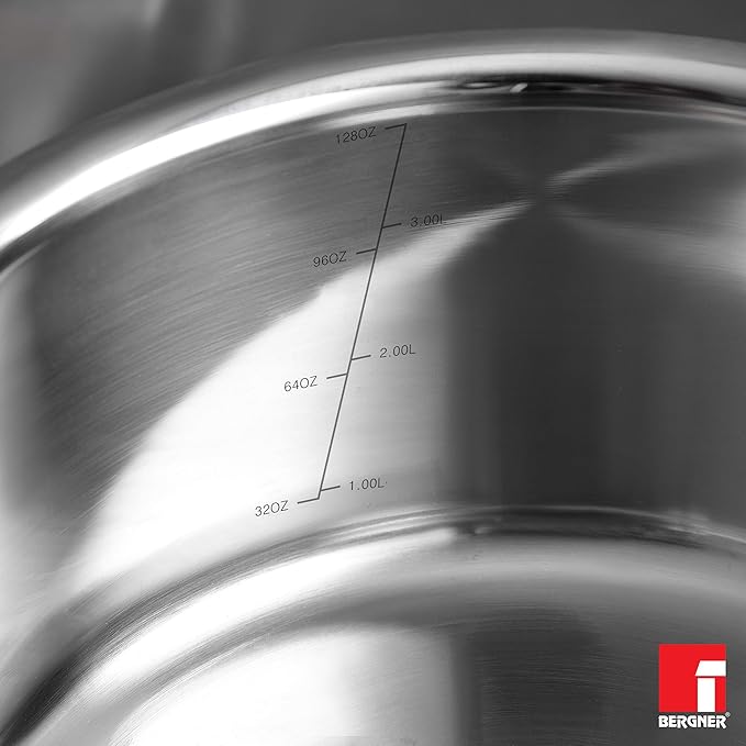 Argent Triply Stainless Steel 22 cm Casserole With Stainless Steel Lid, 4.1 L