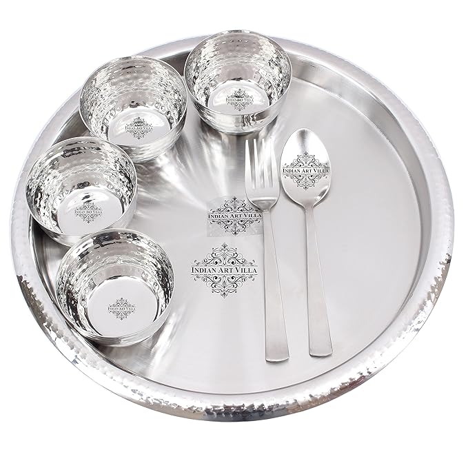 Stainless Steel Thali Dinner Set Gift Item 7 Pieces