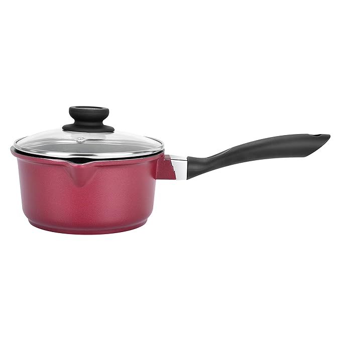 Scarlett Cast Aluminium Non-stick Saucepan With Glass Lid, 16 cm, 1.35 L