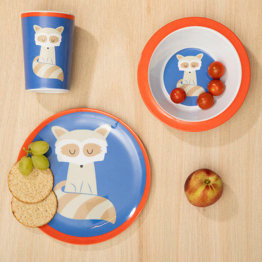 Kids Raccoon Dinner Set