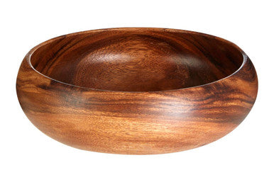 Acacia Wood Large Round Salad Bowl