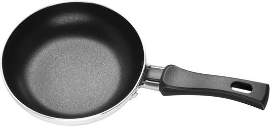 Compact Non-Stick Aluminium Frying Pan – 14cm Pan with Heat-Resistant Handle, Perfect for Single-Serving Cooking on Gas and Electric Hobs