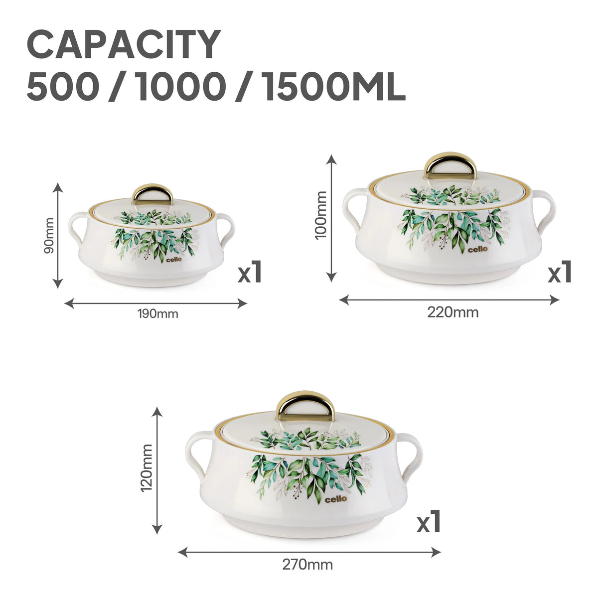 Midas Insulated Casserole Set of 3