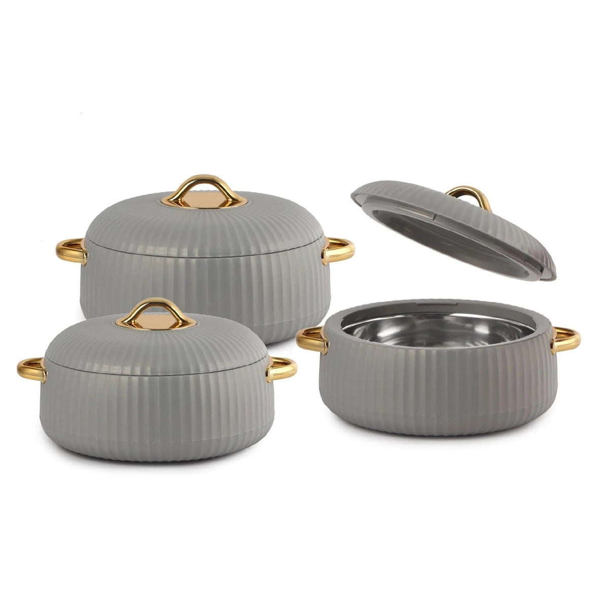 Insulated Casserole Set of 3 Grey