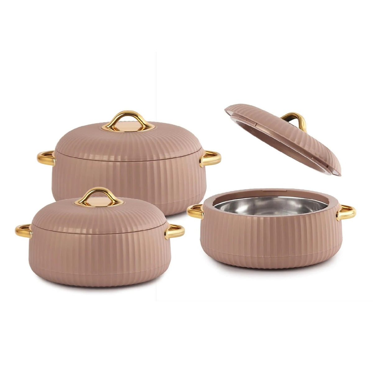 Insulated Casserole Set of 3 Beige
