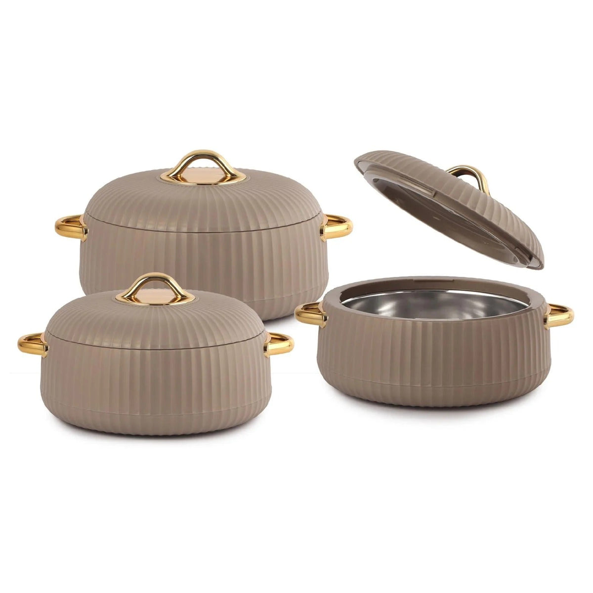 Insulated Casserole Set of 3 Brown