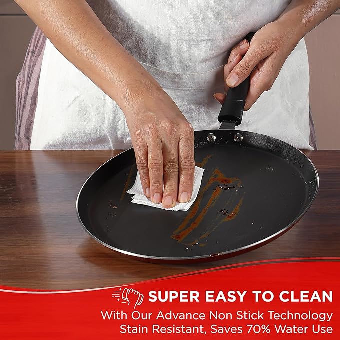 Popular Non Stick Dosa Tawa 30 cm With Sturdy Riveted and Virgin Bakelite Handle, Non Toxic