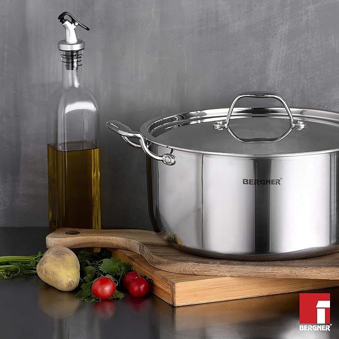 Argent Triply Stainless Steel 22 cm Casserole With Stainless Steel Lid, 4.1 L