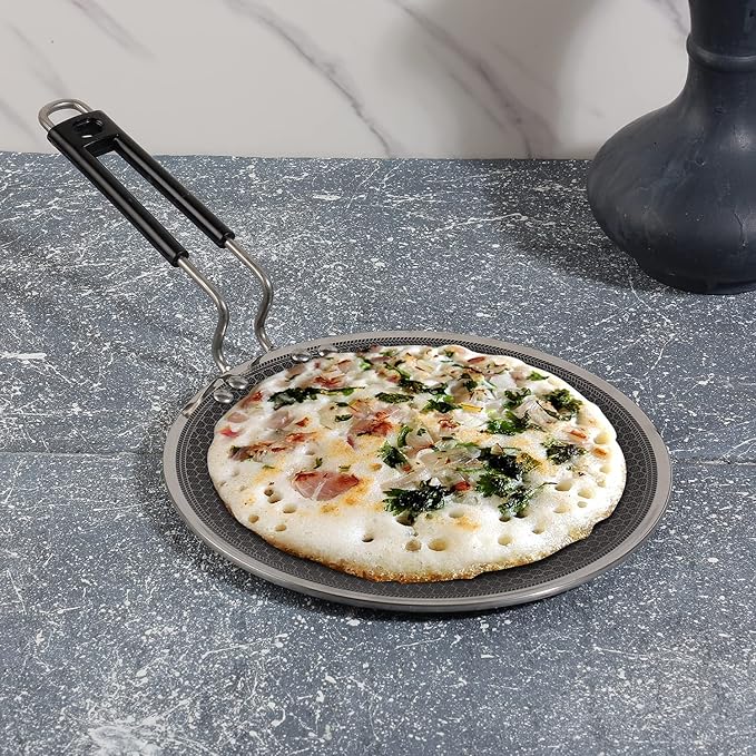 Pro Platinum Triply Stainless Steel X Tawa - 25 cm, 4.0 mm Thick, Hexa Design