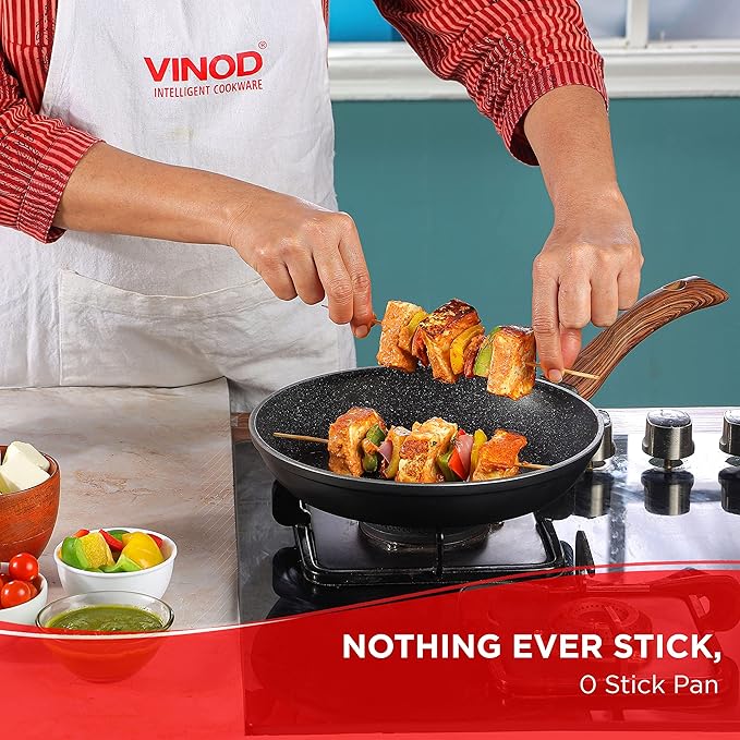 Plus Die Cast Aluminium Frypan - 24 cm, Skillet Pan for Frying, Saute, 5 mm Thick, 5 layer Coating
