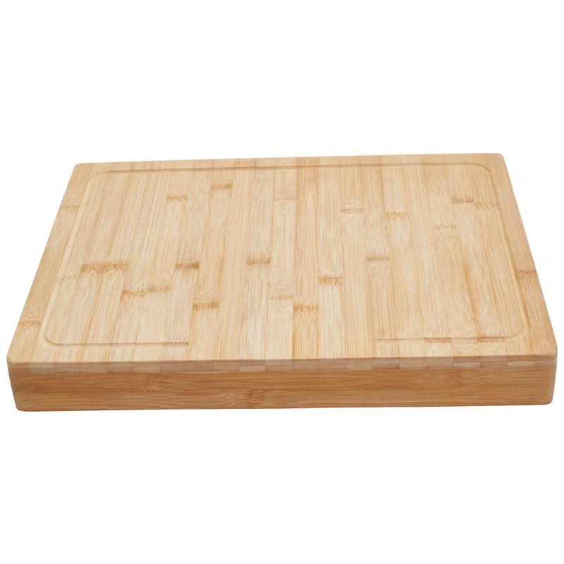 Premium Bamboo Solid Wood Chopping Board with Raised Edge