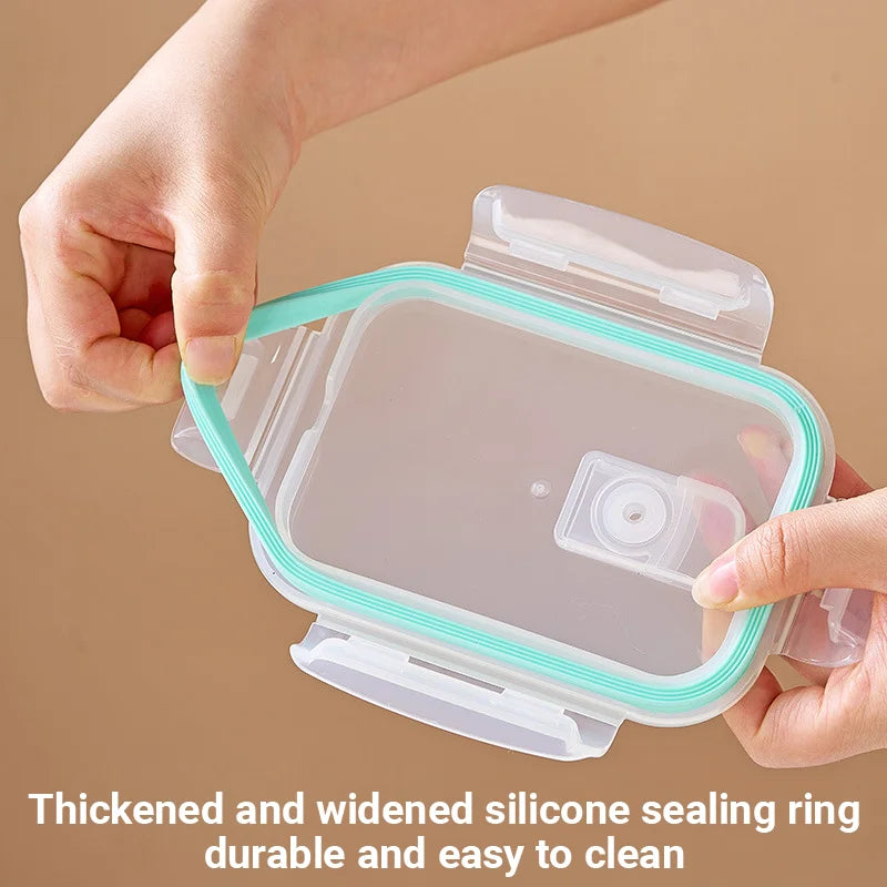 Set of 4 Glass Lunch Boxes with Snap-On Lids – Airtight, Leak-Proof & Stackable 1040ml Food Containers – Best for Meal Prep, Fruit & Leftovers