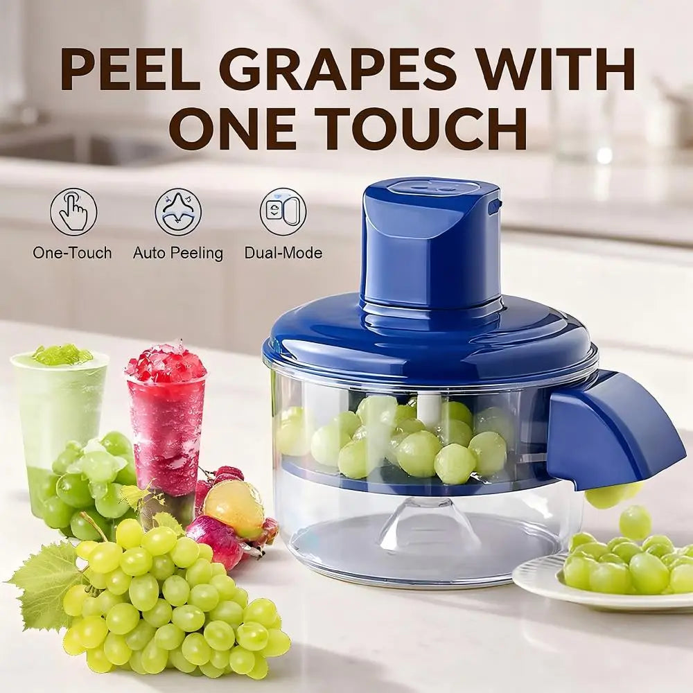 Automatic Electric Fruit Peeler – Rechargeable Grape & Cherry Tomato Peeling Machine with USB-C Charging – Ideal for Kids' Snacks & Quick Prep