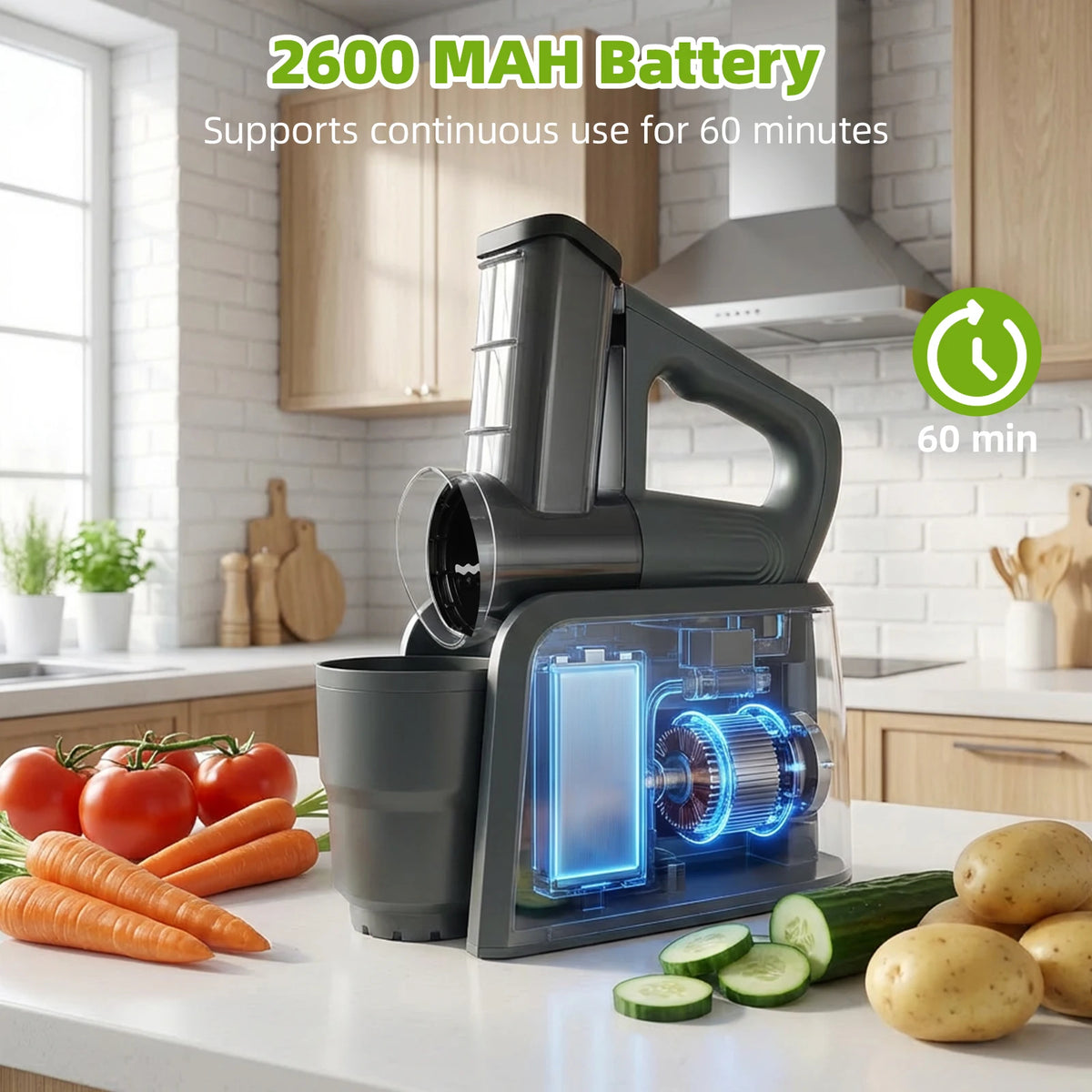 5-in-1 Electric Cheese Grater & Vegetable Slicer – Drum Food Processor with 5 Interchangeable Blades – Best for Cheese, Carrots, Nuts & Salads