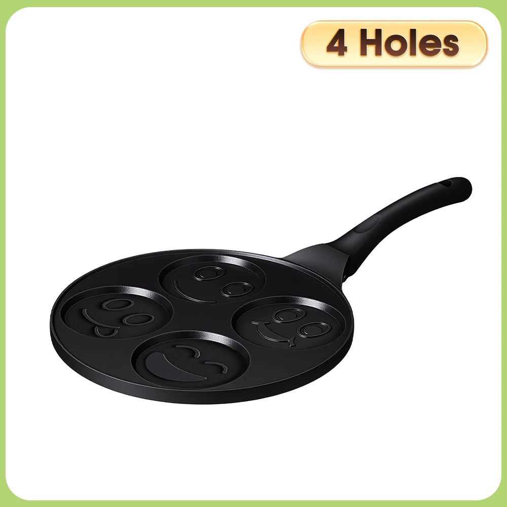 Mini Pancake Pan – Non-Stick Die-Cast Aluminium Griddle with Pancake Moulds – Best for Kids' Breakfasts, Pancakes & Fried Eggs – Available in 4 & 7 Holes