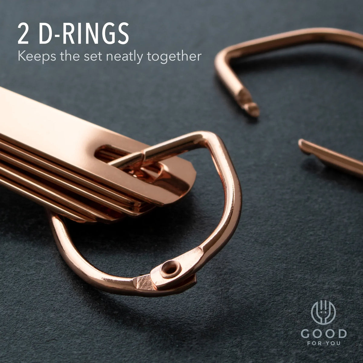 Copper Measuring Cups and Spoons Set, 9 Piece Stainless Steel with Gift Box