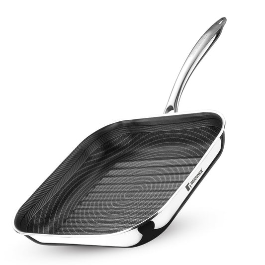 Tri-Ply Stainless Steel Non-Stick 24 cm Grill Pan