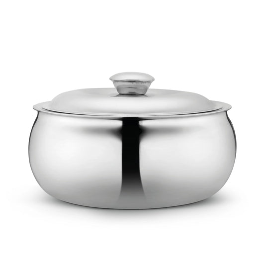 Belly Stainless Steel Tripot Hot-Pot Thermoware Casserole 3000 ml