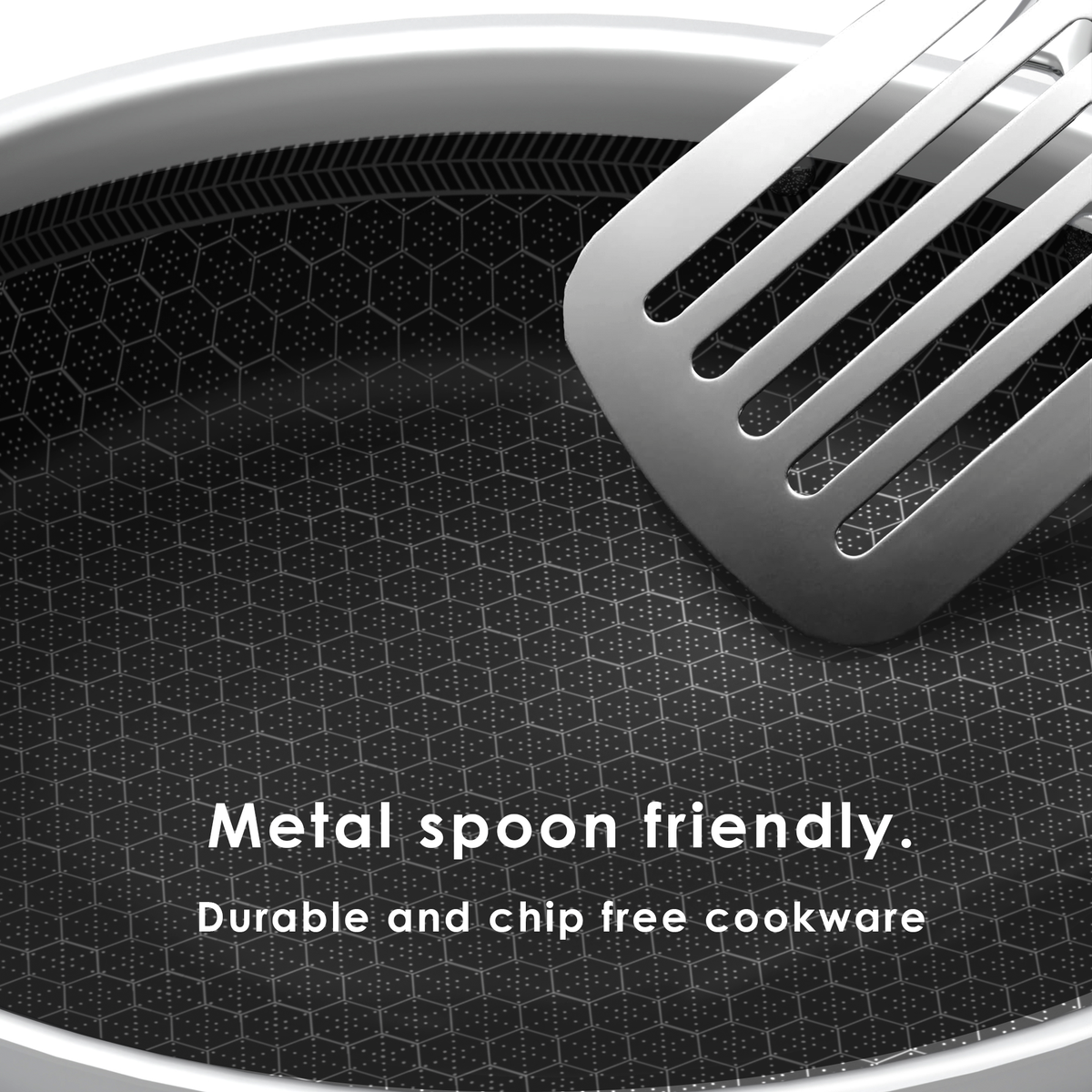 Tri-ply Stainless Steel Frying Pan, Honeycomb Pattern Fry Pan, Omelets Pan Non Stick, Riveted Handle
