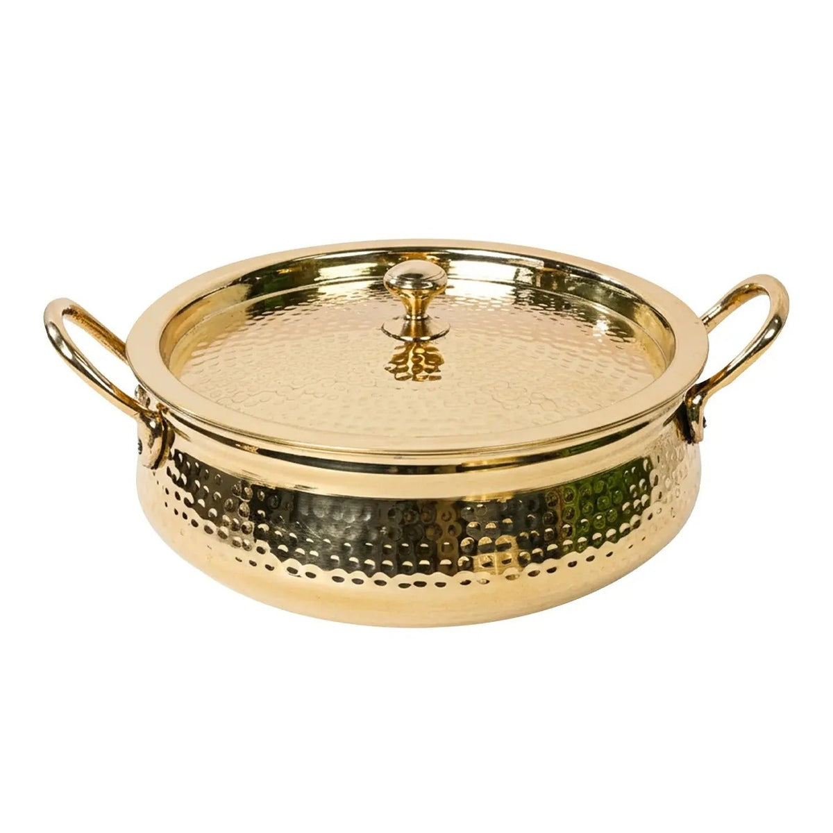 Brass Handi with Lid for Biryani and Slow Cooking 2.8 Ltr