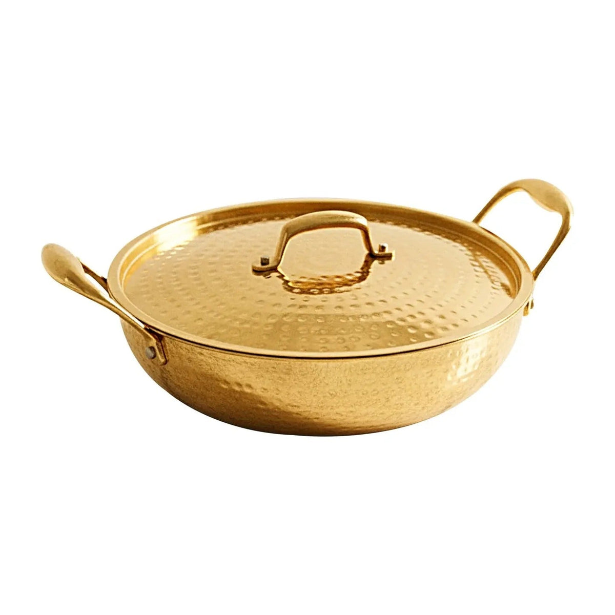 Brass Kadai with Kalai (Tin Coating) and Lid