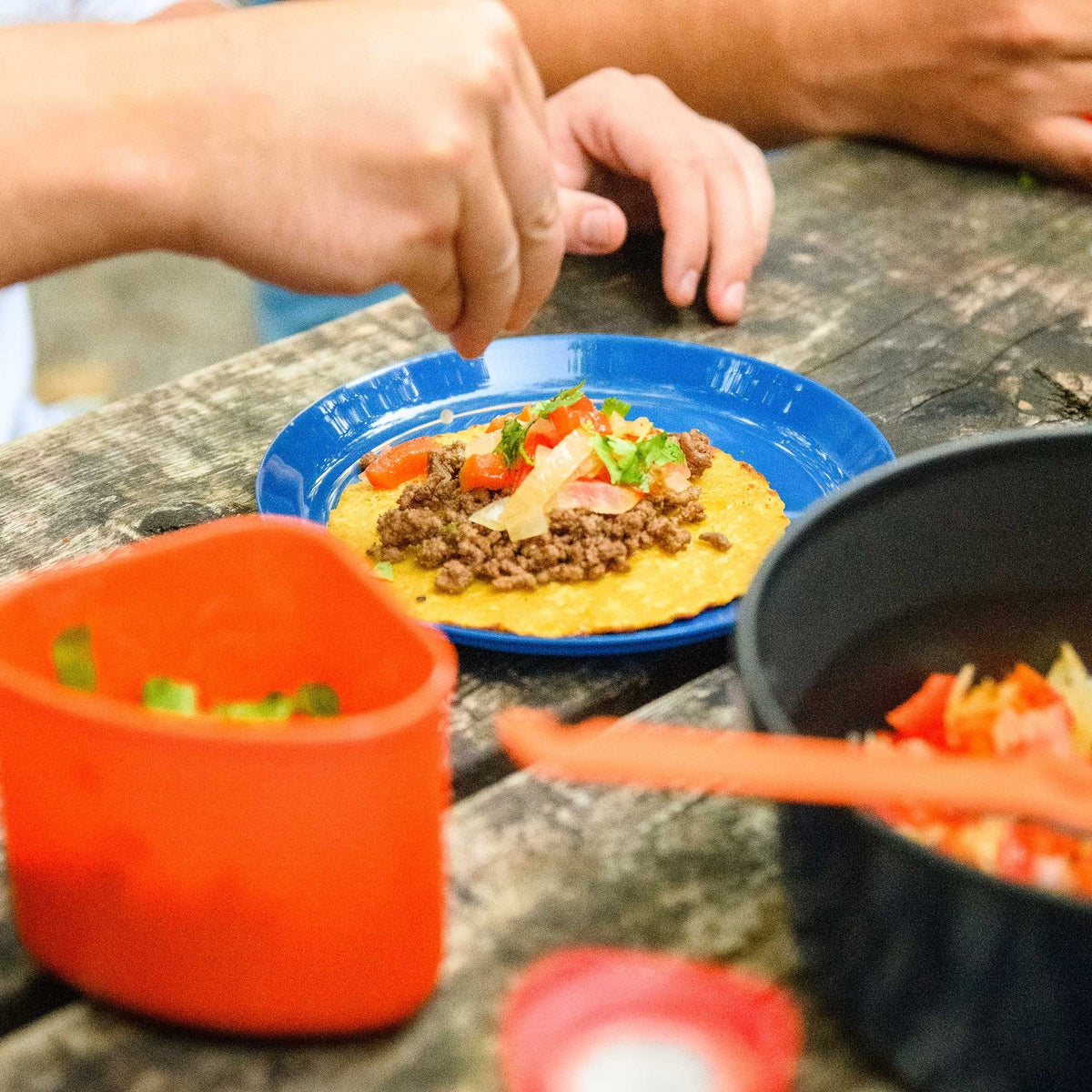Ceramic Outdoor Cooking Set for 4 People