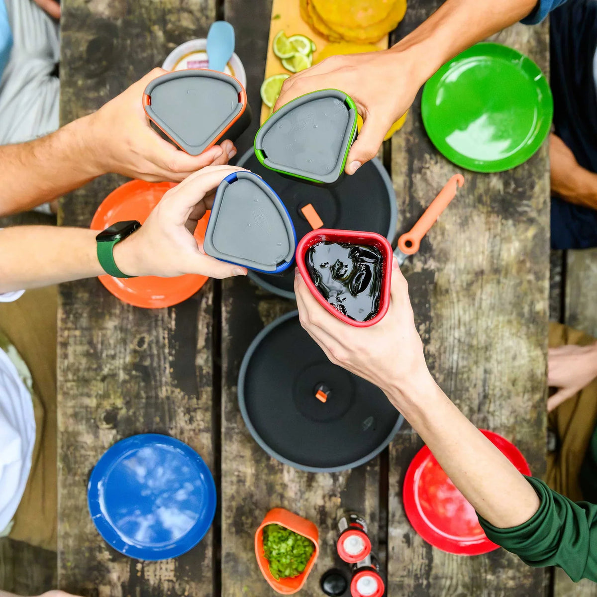 Ceramic Outdoor Cooking Set for 4 People