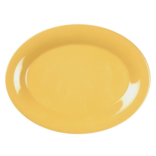 Yellow Oval Platter 345mm x 265mm / (10.43 inches) - Pack of 12