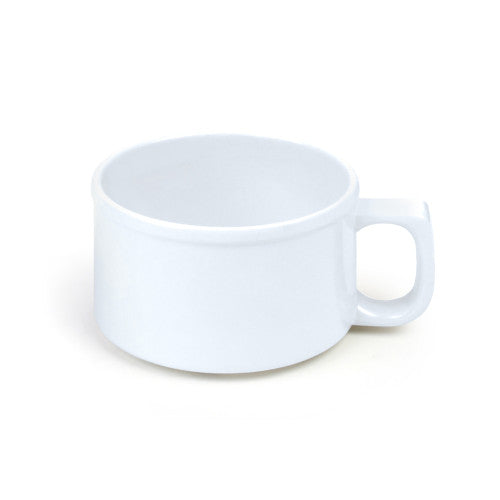Smooth Melamine White Soup Mug 237ml / 8oz - Pack of 12