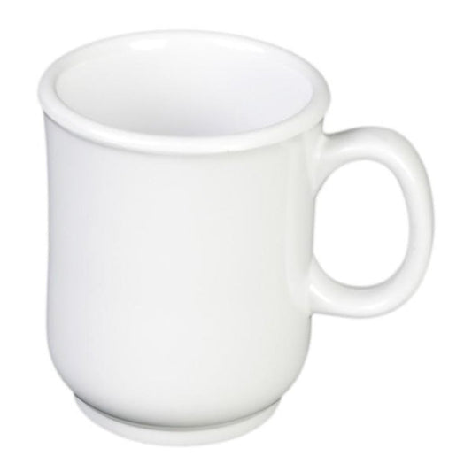 Bulbous White Melamine Mug - Pack of 12 Default Title