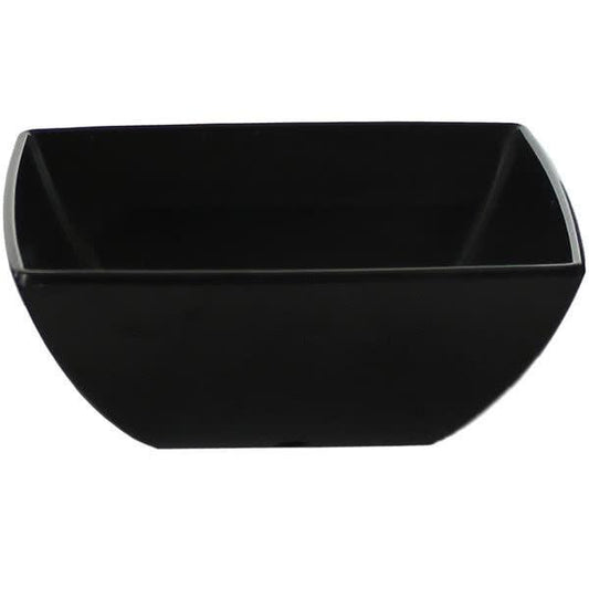 Classic Square Melamine Black Bowl 1800ml / 6oz - Pack of 12 Default Title