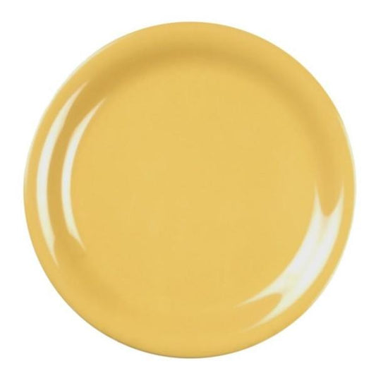 Narrow Rim Yellow Melamine Plate 230mm / 9in - Pack of 12 Default Title