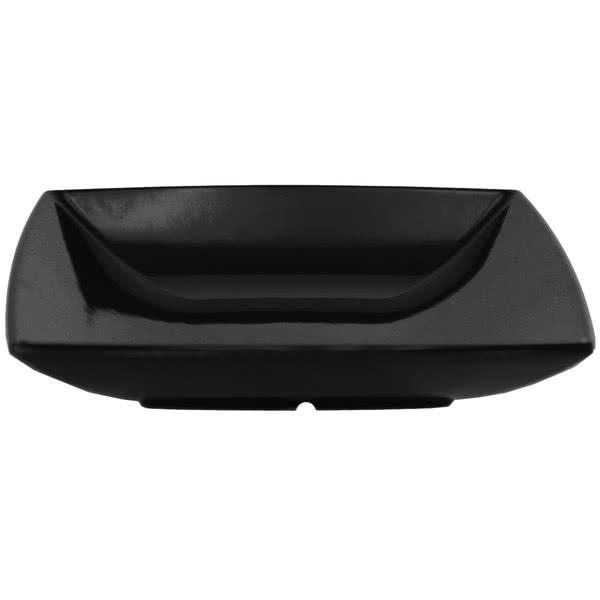 Classic Square Melamine Black Salad Bowl 215mm x 215mm - Pack of 12 Default Title