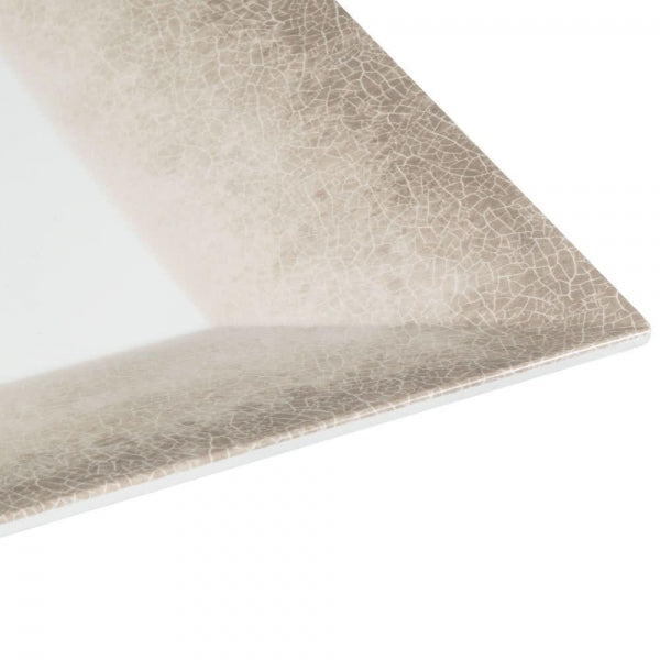 Square Melamine Plates 200mm (8") with Crackle Finished Border