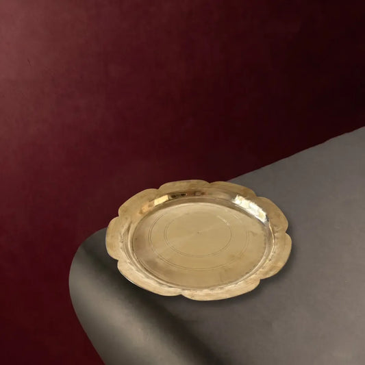 Kansa Thali Chandramalli Bronze Dinner Plate Handcrafted from West Bengal