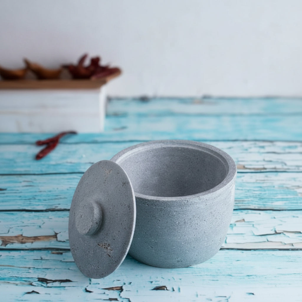 Combo Soapstone Kitchen Storage Containers Maakal Set of 2 Medium