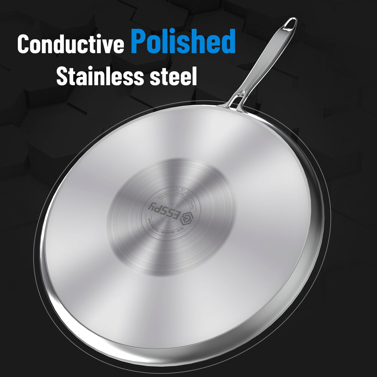 Honeycomb Triply Non Stick Dosa Tawa, Stainless Steel Tawa for Dosa, Tawa for Roti/Chapati/Paratha