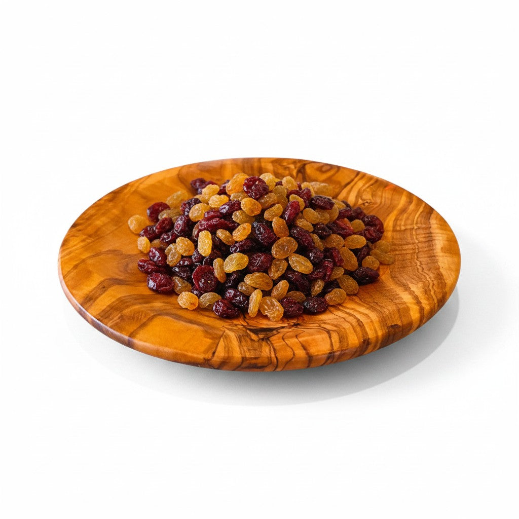 Olive Wood Round Serving Plates Set | 21cm 25cm 28cm Serving Platter Dishes
