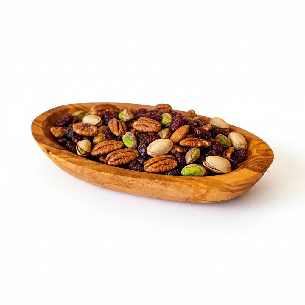 Handcrafted Olive Wood Oval Bowls Set of 3 | 10cm 13cm 16cm Nesting Dipping & Snack Trays