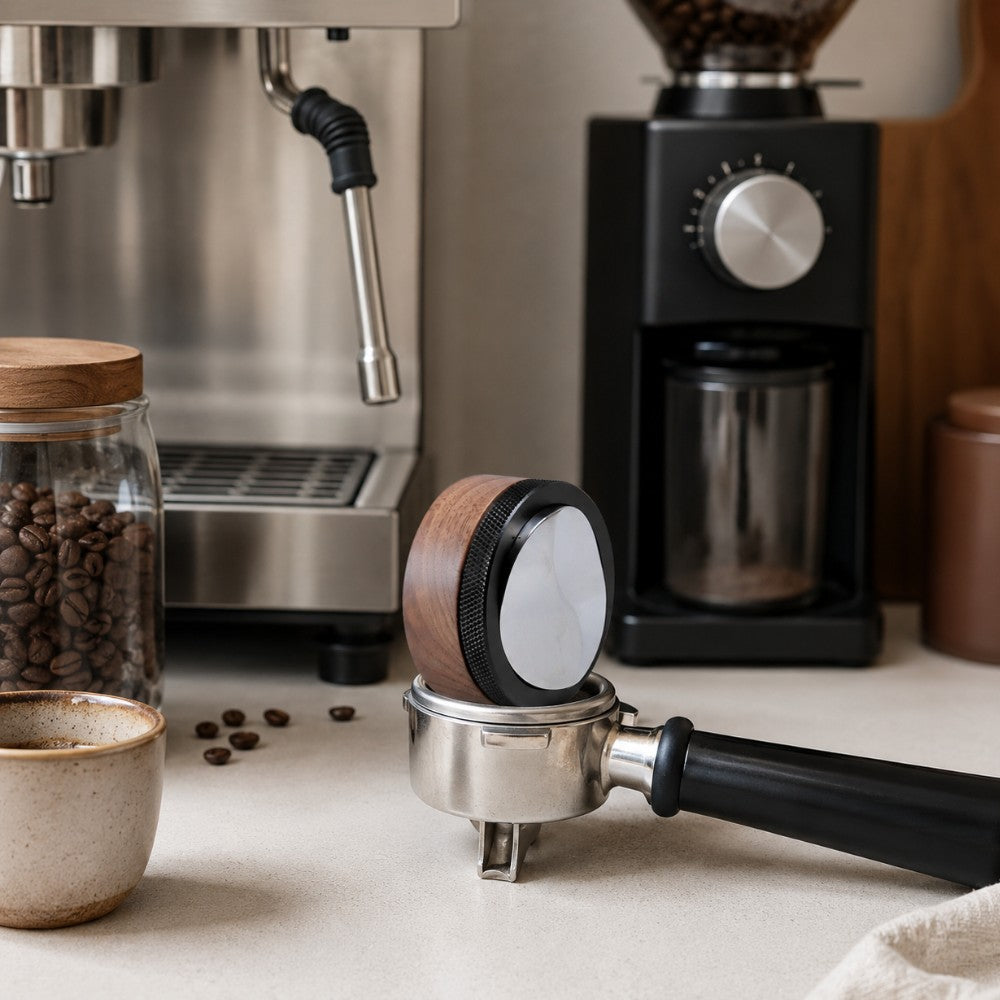 Walnut Adjustable Espresso Distribution Tool, 51/54/58mm