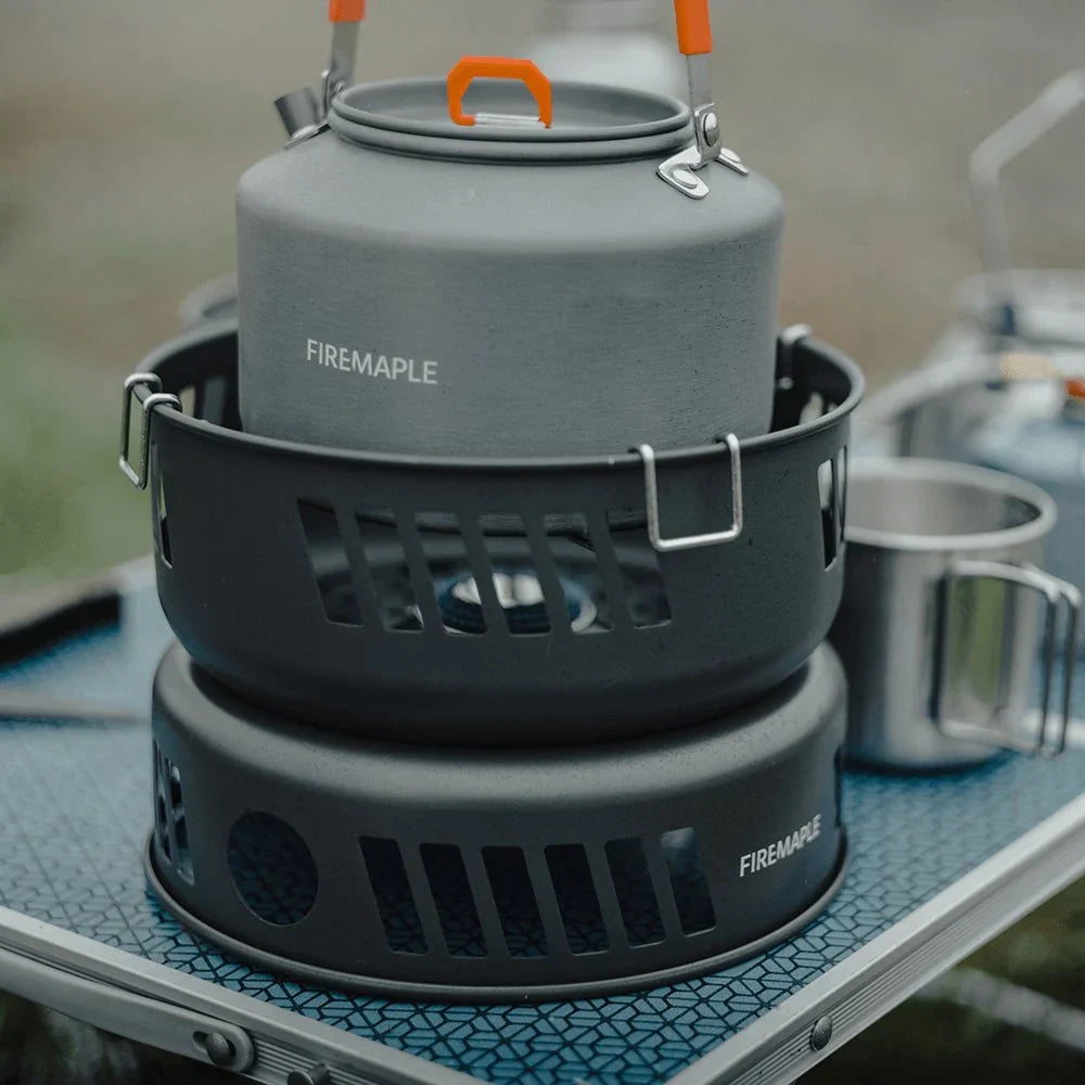 Cooking Kit with Pots and Pans with Gas Burner