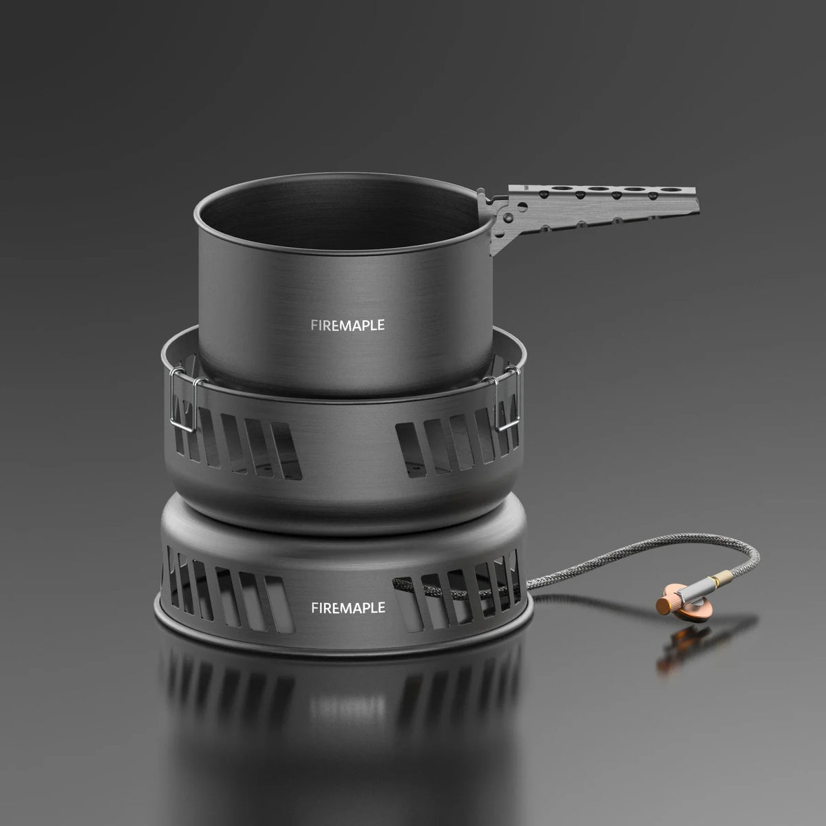 Cooking Kit with Pots and Pans with Gas Burner