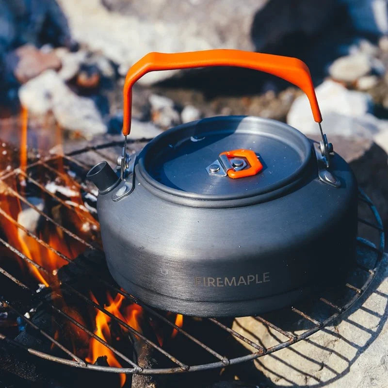 Aluminium Kettle 0.8L Black Handle