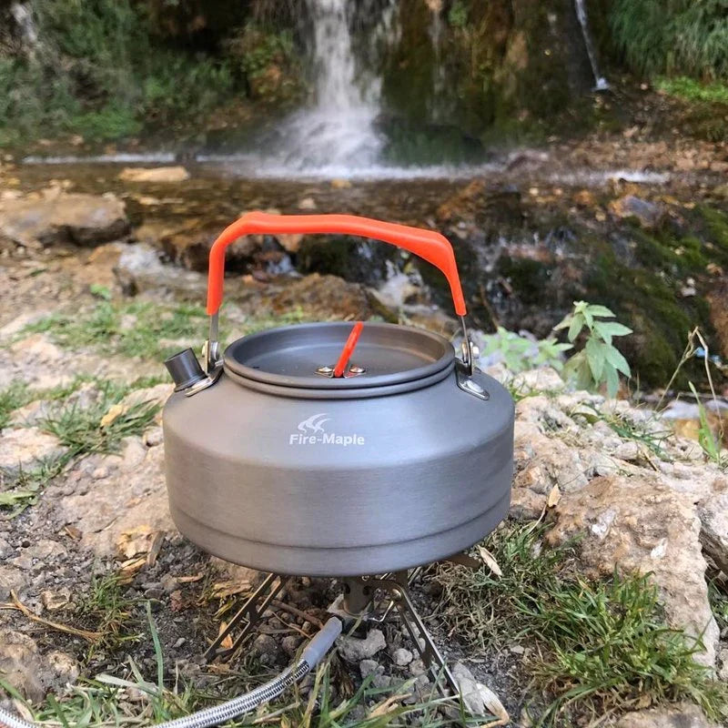 Aluminium Kettle 0.8L Black Handle