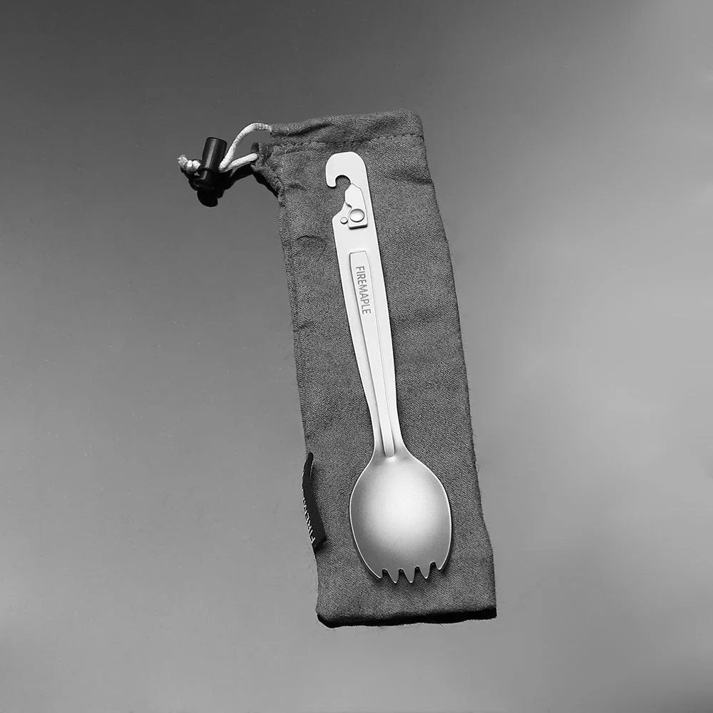 Woodpecker Three - in - one Titanium Spork