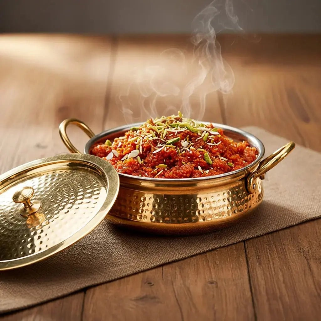 Brass Handi with Lid for Biryani and Slow Cooking