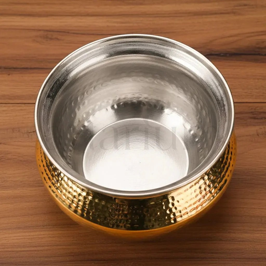 Brass Degchi Patili with Lid Traditional Cookware