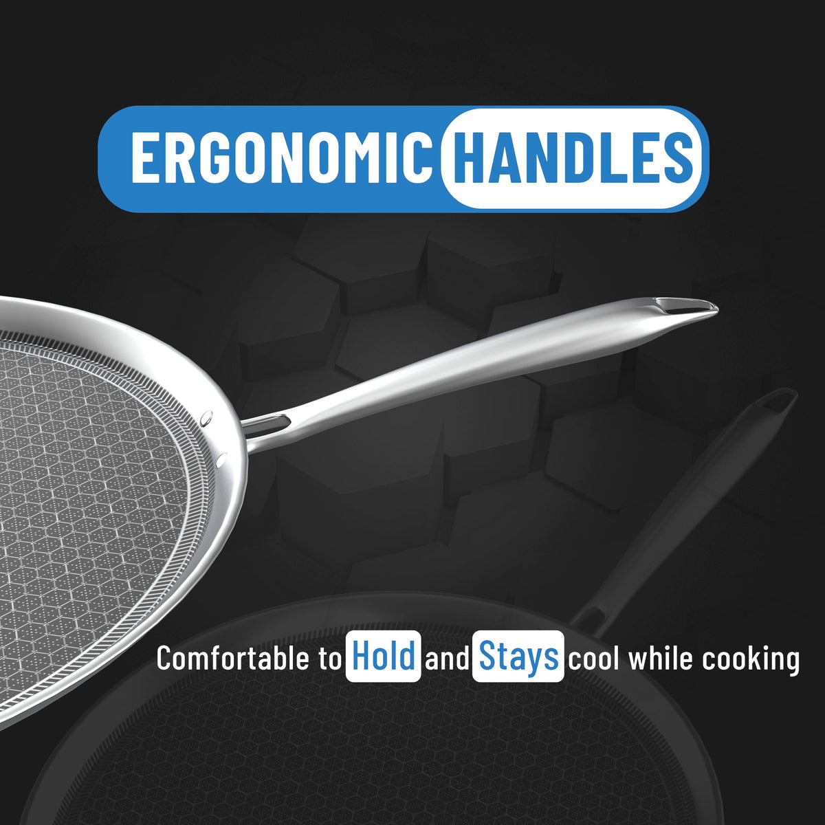 Honeycomb Triply Non Stick Dosa Tawa, Stainless Steel Tawa for Dosa, Tawa for Roti/Chapati/Paratha