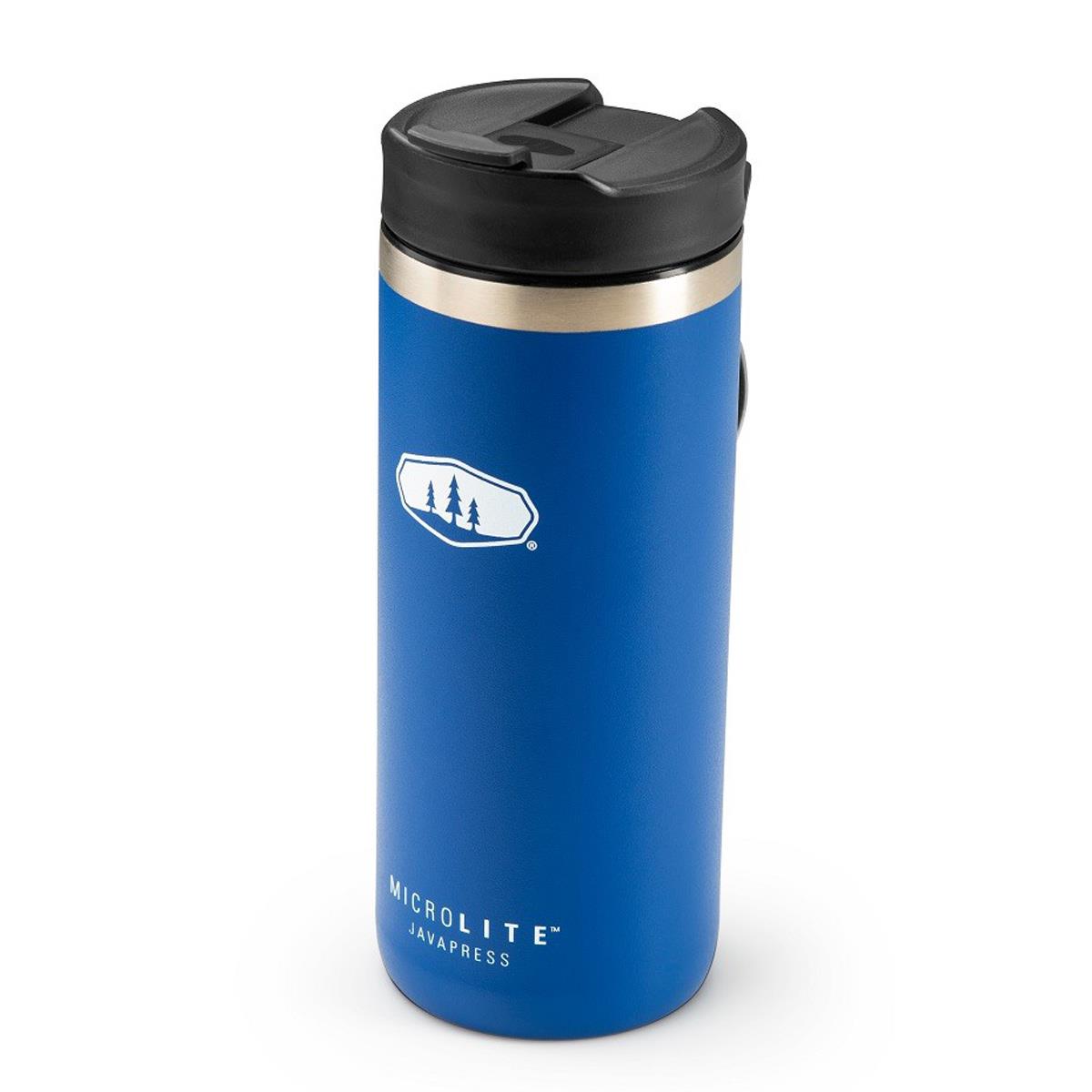 Vacuum-Insulated Stainless Steel Coffee Press Mug Blue